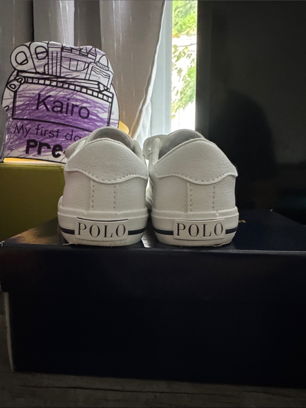 Polo by Ralph Lauren Kids White Velcro Strap Sneakers - Picture 3 of 4